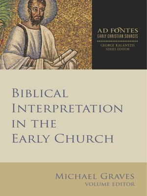 cover image of Biblical Interpretation in the Early Church